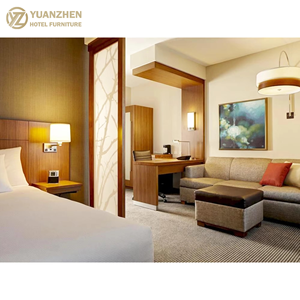 हाइट्स-स्टाइल ठोस लकड़ी होटल बेडरूम फर्नीचर सेट, लक्जरी होटल परियोजनाओं के लिए टिकाऊ अलमारी और रात - Product Image 3