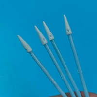 Écouvillon de nettoyage sans peluches à manche bleu, mini-écouvillon de salle blanche à double extrémité pointue en mousse pour le nettoyage électronique