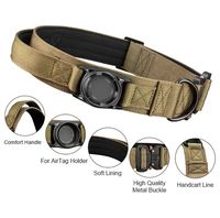 Collier GPS 4G pour chien avec support de tracker, housse en plastique réglable, anti-perte pour Airtag, tactique, étanche IP67