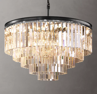 Art Verre Décoratif Intérieur Cristal Lumière Led Lustre Moderne Lustre pour Villa Salon Intérieur Hôtel Escalier