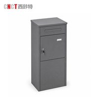 Boîte à colis extérieure sécurisée en acier galvanisé, étanche, autoportante/montable au mur, taille personnalisable, avec serrure à clé