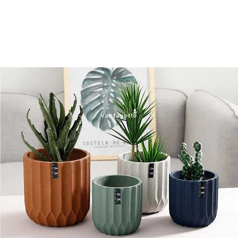 5.7 Inch Flowerpot Shape Vienam Concrete Planter Custom Cement Flower Pot Big Flower Pot Garden without Saucer