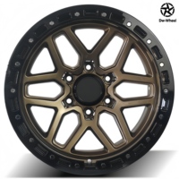 Jantes en alliage forgé DW 17 18 19 20 pouces, jantes tout-terrain bronze avec bord noir 6x139.7 -15 OFFSET pour RAM 2500 F250 F350