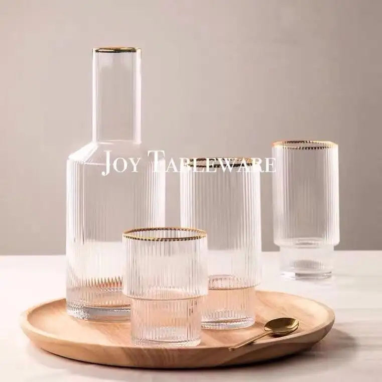 Modern Stemless gold plated glassware sets drinking glass set