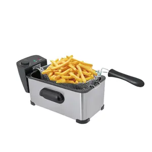 Professional Electric Portable Commercial Counter top 3 Liter Single Tank Stainless Steel Chips Frier Deep Fat Fryers For Restau