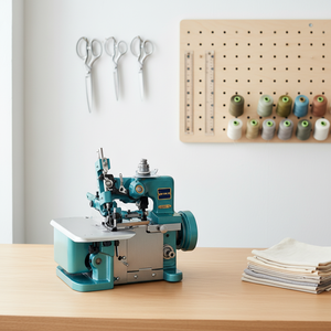 Machine à coudre <span class=keywords><strong>surjeteuse</strong></span> Titan d'occasion à vitesse moyenne GN1-2D pour usage domestique, haute qualité, 12 points manuels, 3,5-4 mm max. Épaisseur de couture - Product Image 1