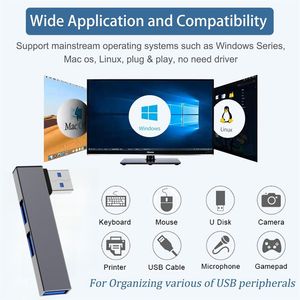 <span class=keywords><strong>USB</strong></span> C a <span class=keywords><strong>USB</strong></span> 3.0 HUB <span class=keywords><strong>2.0</strong></span> in alluminio 3 porta tipo-C portatile <span class=keywords><strong>USB</strong></span> estensione USB3.0 USB2.0 HUB di espansione per PC portatile - Product Image 6