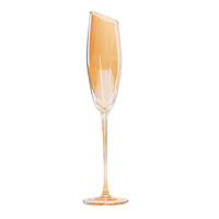 SUNYO Verres à Vin et Flûtes à Champagne en Cristal Sans Plomb Ambré Faits Main et Personnalisés pour Mariage et Fête