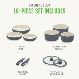 High Quality Cooking Pots Glass Lids Detachable Handles Dishwasher Oven Safe for Gas <b>Induction</b> Stoves Ceramic <b>Cookware</b> <b>Set</b> - Product Image 2