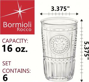 Vasos Elegantes de Diseño Victoriano Romántico, Aptos para Lavavajillas, Libres de BPA, Acabado Brillante, Vidrio de Alta Calidad Libre de Plomo - Product Image 2
