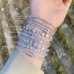 Bracelet tennis Dylam Fashion Fine Jewelry pour femmes, en argent S925 plaqué rhodium, avec zirconias 5A de couleur noire, rose, verte et transparente, taille ronde. - Product Image 4