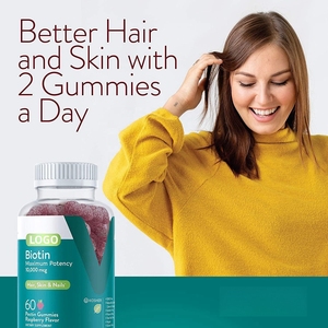 Giá nhà máy <span class=keywords><strong>2025</strong></span> không biến đổi gen Biotin chăm sóc da Gummies Vitamin da và vitamin C tăng trưởng tóc Gummies - Product Image 4