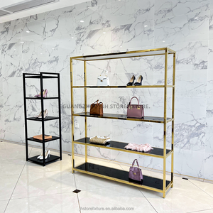 Estante de exhibición de botas para mujer y niño, estante de exhibición personalizado de una pieza, de hierro negro, escaparate para tienda - Product Image 2