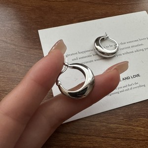 S925 Sterling Silver Korean Niche U-shaped Crescent Ear <b>Cuff</b> Korean Influencer Minimalist Fashion Jewelry Wholesale - Product Image 3