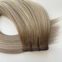 Extensions de cheveux humains vierges à double tirage, à cuticules entièrement alignées, en trame plate