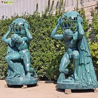 Statue d'Atlas en bronze coulé, célèbre sculpture du dieu grec, pour jardin extérieur, cour, parc