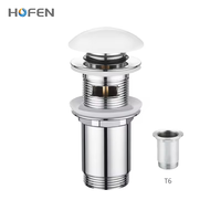 Vanne Click Clack moderne en laiton chromé poli 80 mm pour lavabo, vasque ou lavabo sur pied, siphon de vidange escamotable