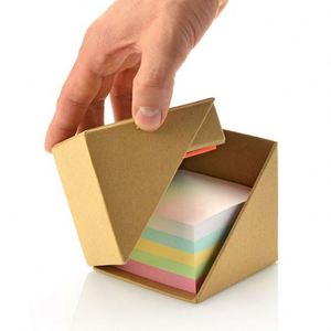 Office Supplies Desk Organizer Memo Note <b>Pads</b> Sticky Notes and Page Marker With Pen Pencil Holder in Recycle Kraft Box - Product Image 3