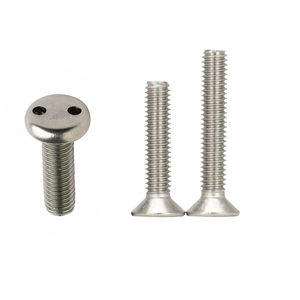 OEM nhà máy M10 và M12 chủ đề <span class=keywords><strong>DIN</strong></span> tiêu chuẩn 304/316 thép không gỉ an ninh Pan đầu máy vít với đầu phẳng hai lỗ - Product Image 6