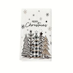 Serviettes de bain et de cuisine ultra douces rouges pour Noël, très absorbantes, pour invités - Product Image 4