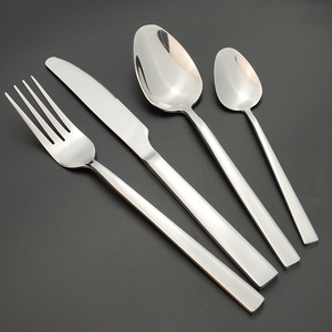 Bán buôn số lượng lớn dĩa thìa dao Nhà hàng thép không gỉ dày Bạc khách sạn đám cưới Flatware 4 Piece thiết lập dao kéo - Product Image 1