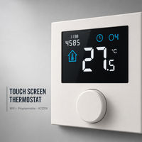 Système de contrôle de chauffage par le sol 3-en-1 TELIN AC607 TL46 AC9400, kit thermostat programmable à écran tactile WiFi, 16A AC220V