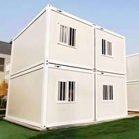 Maison conteneur moderne pliable, préfabriquée en kit, à montage rapide pour le glamping, les complexes hôteliers et les bureaux de jardin