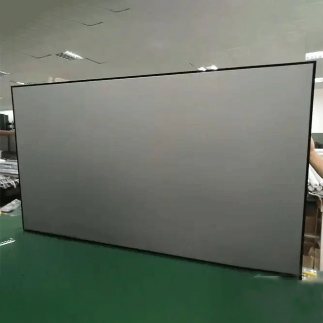 Seamless/1cm Border ALR Projection Screen High Gain Wall Mounted 4K UST Fixed Frame ALR Projector Screen