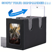 La boîte de rangement pour cartes à collectionner à affichage double MTG Dual Commander peut contenir plus de 250 cartes à manchon unique Double Deck 2 porte-cartes magnétiques pour cadeau