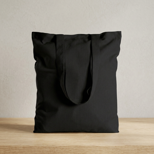Sac fourre-tout en toile épaisse noire personnalisée, taille et design sur mesure - Product Image 2