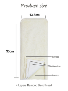 Ananbaby Inserts de couches en <span class=keywords><strong>bambou</strong></span> réutilisables lavables et absorbants pour bébé Couches lavables de qualité supérieure - Product Image 6