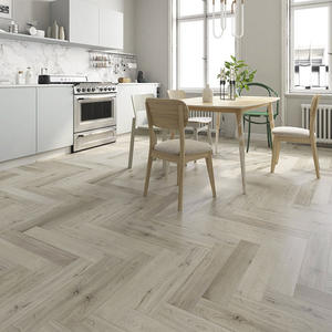 Azulejos de vinilo de suelo de clic SPC de espiga de Color de madera gris claro Suelo híbrido comercial Waterpoof Europeo - Product Image 5