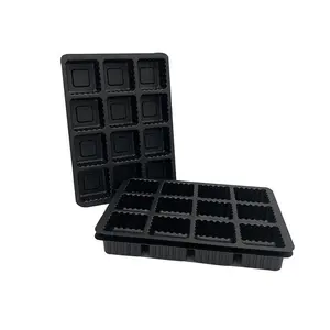 Benutzer definierte schwarze PET Kunststoff Candy Chocolate Blister Verpackung Insert Tray