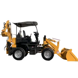 Diskon besar pemuat backhoe 4x4 peternakan Cina digunakan 1 ton 2 ton mini backhoe pemuat dijual