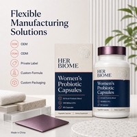Capsules de probiotiques pour femmes, marque privée OEM ODM, 18 souches, 100 milliards de cultures, capsules de probiotiques pour femmes adultes
