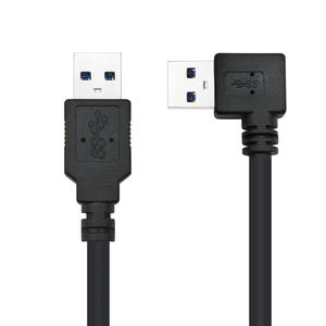 Câble d'extension USB 3.0 Type A à 90 degrés (gauche et droite) avec gaine en nylon blindée, charge rapide 5A, pour ordinateur/<span class=keywords><strong>appareil</strong></span> <span class=keywords><strong>photo</strong></span>, 30-50 cm - Product Image 4