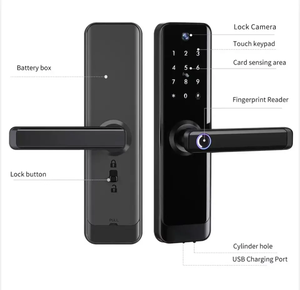 Sécurité électrique de haute qualité empreinte digitale porte extérieure intelligente Tuya <span class=keywords><strong>interphone</strong></span> vidéo serrure intelligente - Product Image 5