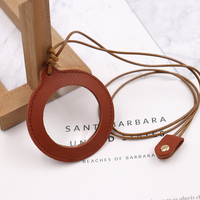 Professional Reusable Mini Portable Magnifying Glass Necklace PU Leather Modern Style Handmade Promotional Use