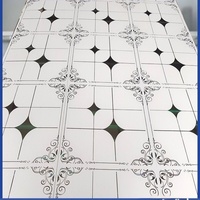 Panneau de plafond en PVC, design moderne, imperméable et ignifuge, pour salon, salle de bain, cuisine, hôtel, avec grille de plafond