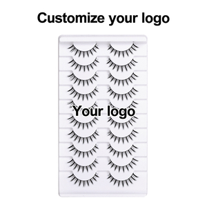 Logo personnalisé, 10 paires de cils réutilisables, naturels, fins, 0,04 mm, bande souple, cils entiers, cheveux naturels, marque privée, fournisseur de cils - Product Image 6