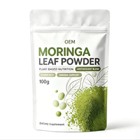 Extracto de Moringa en Polvo Botánico de Marca Privada, a Granel, 1 kg, Ingrediente para Té Herbal, para la Rutina Diaria y Uso Alimentario