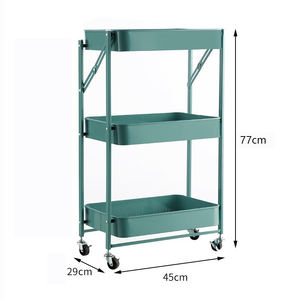 Estantes de almacenamiento de carritos de Metal de alta calidad, estantes plegables de cocina, estantes de carrito de baño de cocina extraíbles grandes al por mayor - Product Image 6