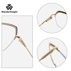 New Fashion Semi-rimless Cat <strong>Eye</strong> Rimless Glasses Luxury <strong>Crystal</strong> Women Blue Light Blocking Eyeglass <strong>Frames</strong> - Product Image 5