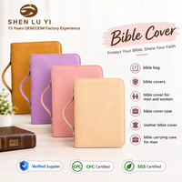 Housse de Bible en tissu pour femmes avec poignée, grande pochette de transport zippée pour Bible