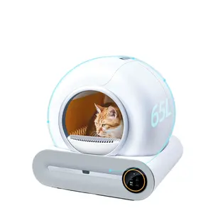 65L Large Capacity Smart Automatic Cat Litter Box Toilet Automated Luxury Accessory for Feline Comfort