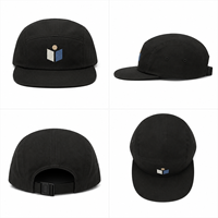 Casquette en toile de coton à 5 panneaux, marque privée, unisexe, avec patch personnalisé