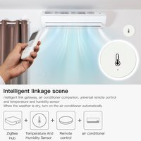 Détecteur de température et d'humidité Zigbee rond, thermomètre intelligent d'intérieur Tuya, appareil intelligent pour la maison