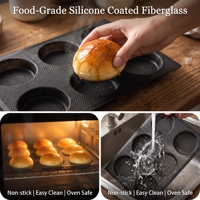 LFGB FDA-Zertifizierte Lebensmittelechte Silikon-Glasfaser-Brotbackform, 43x31cm Gewerbliche Backform