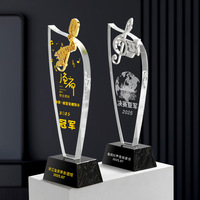 Trophée en cristal transparent personnalisé en forme de microphone pour concours de chant, discours, événements, honneurs et commémorations