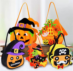 Bolsa de regalo de fieltro con forma de calabaza para niños, para Halloween, para recoger dulces o regalos. - Product Image 6